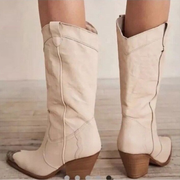 Free People Vero Cuoio Brayden Western Bootie Size Eu 38. - Picture 2 of 8